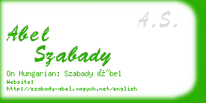 abel szabady business card